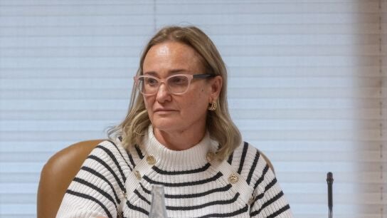 La interventora de la Universidad Complutense, María Elvira Gutiérrez-Vierna, durante la comisión de investigación de la Asamblea de Madrid.