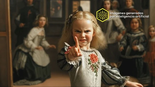 Imagen creada por IA de Las Meninas de Velázquez Imagen creada por IA de Las Meninas de Velázquez