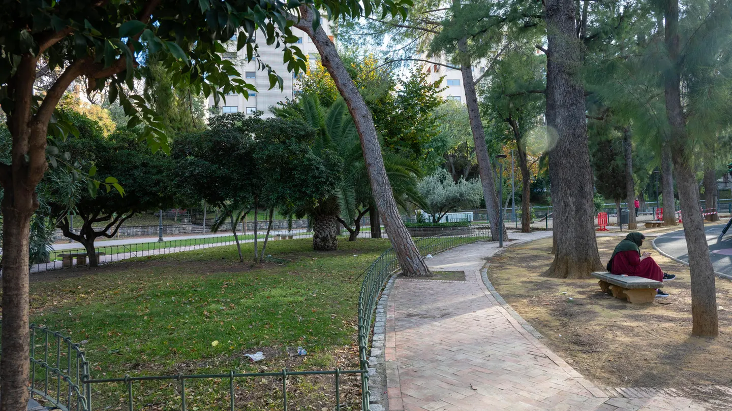 Imagen del parque donde han sido encontrados los cadáveres de dos jóvenes en Jaén Imagen del parque donde han sido encontrados los cadáveres de dos jóvenes en Jaén