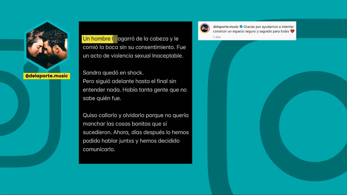 La cantante de Delaporte denuncia una agresión sexual durante su concierto en Madrid La cantante de Delaporte denuncia una agresión sexual durante su concierto en Madrid