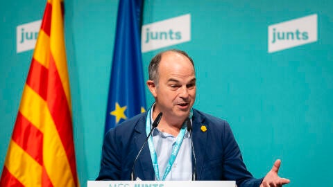 Imagen de archivo del secretario general de JxCat, Jordi Turull, en un acto del partido reunido en Figueres (Girona)