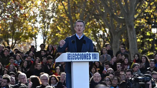 Alberto Núñez Feijóo, durante la manifestación de este domingo en Madrid Alberto Núñez Feijóo, durante la manifestación de este domingo en Madrid