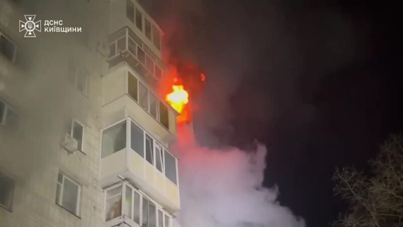 Efectos de un nuevo ataque ruso sobre Kyiv.