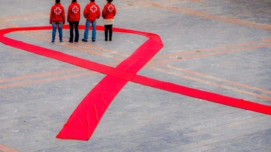 Varios sanitarios en el Día Mundial contra el Sida, Varios sanitarios en el Día Mundial contra el Sida,