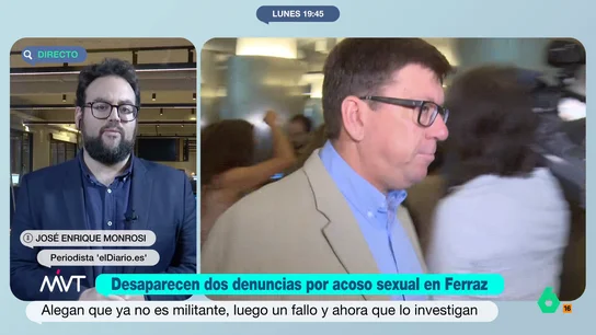 Monrosi, sobre las denuncias por acoso sexual contra Salazar: "Casualmente, después de publicar la información, han resucitado" José Enrique Monrosi explica en este vídeo su información sobre la desaparición de las denuncias por acoso sexual contra Paco Salazar y afirma tajante: "Nadie del PSOE se ha puesto en contacto con las mujeres, porque no se ha investigado".