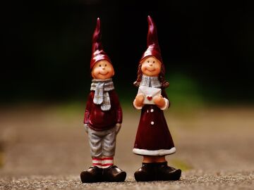 Pareja de muñecos en Navidad Pareja de muñecos en Navidad