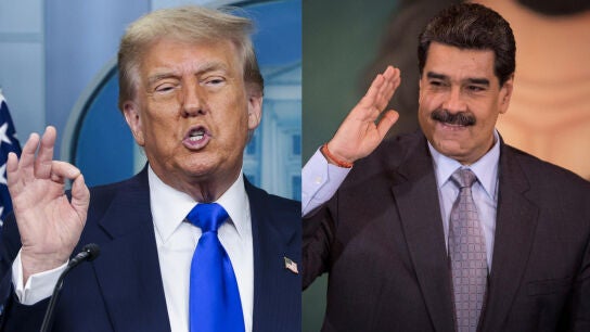 El presidente de Estados Unidos, Donald Trump, y el presidente de Venezuela, Nicol&aacute;s Maduro.
