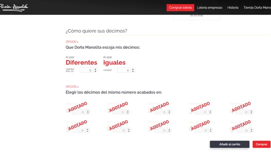Una imagen de la portada de la página web de 'Doña Manolita' Una imagen de la portada de la página web de 'Doña Manolita'
