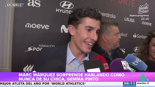 Marc Márquez habla como nunca de Gemma Pinto: "Es mi gran apoyo, nos encontramos mutuamente" Marc Márquez habla como nunca de Gemma Pinto: "Es mi gran apoyo, nos encontramos mutuamente"