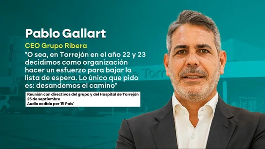 Pablo Gallart, CEO del grupo Ribera, exige agrandar las listas de espera Pablo Gallart, CEO del grupo Ribera, exige agrandar las listas de espera
