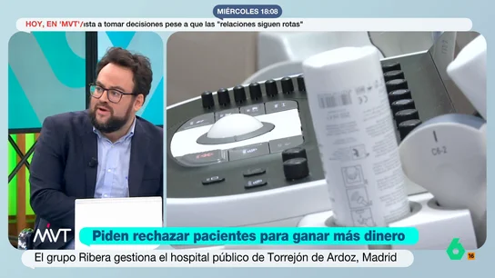 José Enrique Monrosi, tajante sobre el escándalo de Ribera Salud en el hospital de Torrejón: "Es corrupción que cuesta vidas" "Cuatro o cinco empresarios se están forrando a costa de nuestros impuestos y nuestras vidas", comenta Monrosi en este vídeo sobre los audios del CEO de Ribera Salud pidiendo al hospital público de Torrejón engordar las listas de espera para ganar más dinero.