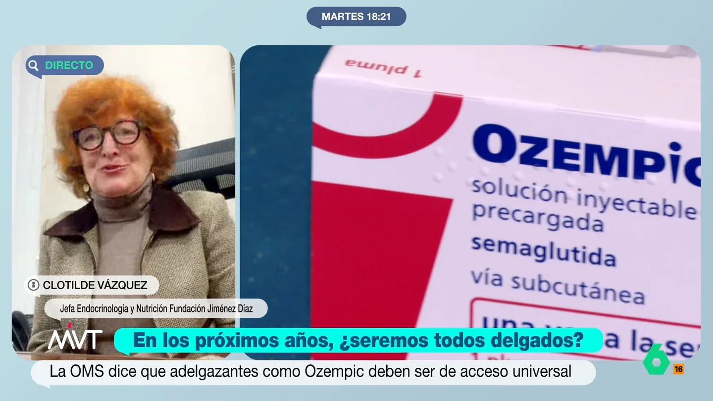 Una endocrina alaba el Ozempic contra la obesidad: “Ayuda a comer bien. Hay casos graves que deberían mantenerlo de por vida” Una endocrina alaba el Ozempic contra la obesidad: “Ayuda a comer bien. Hay casos graves que deberían mantenerlo de por vida”