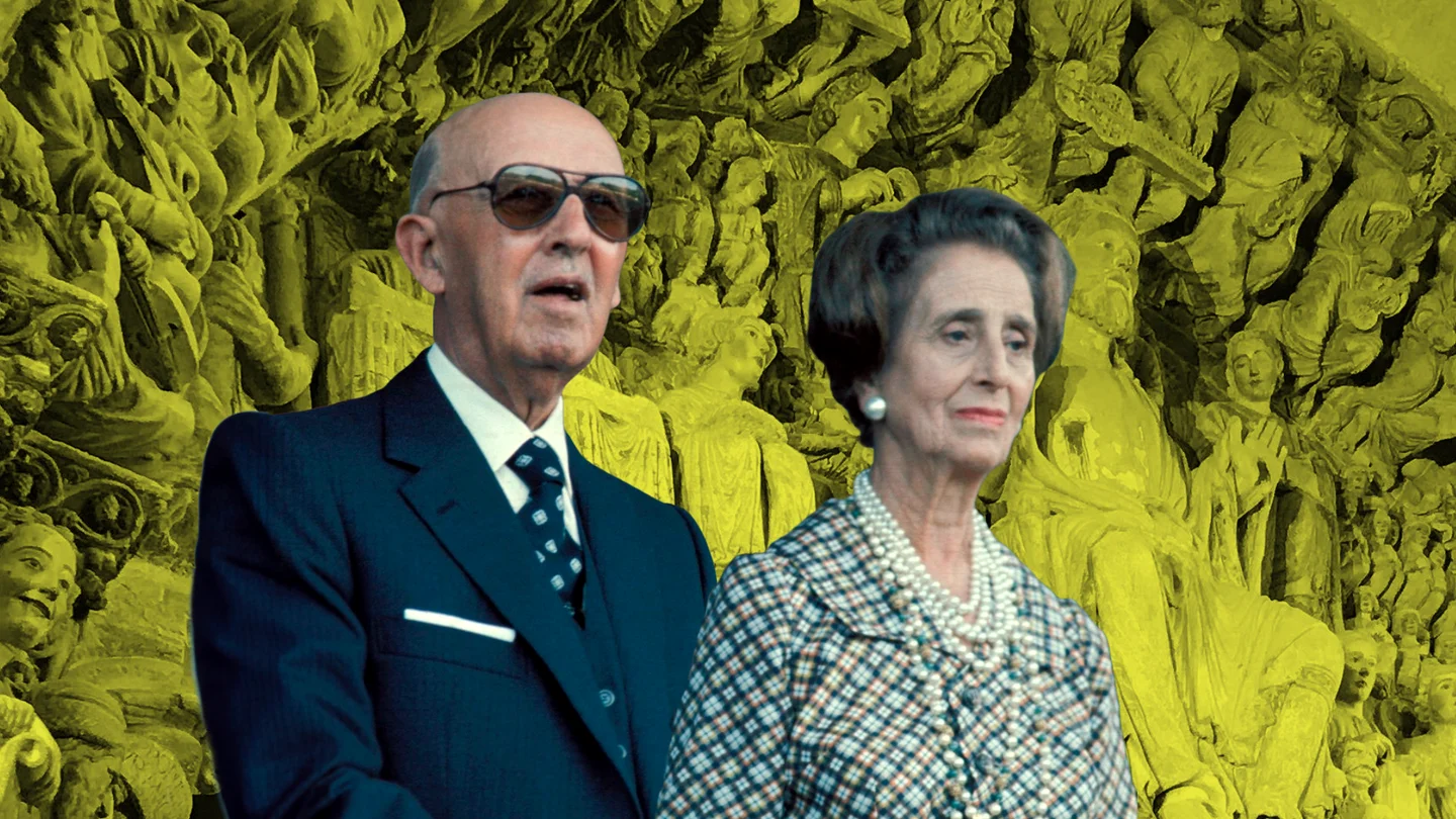 Imagen del dictador Francisco Franco y su esposa, Carmen Polo Imagen del dictador Francisco Franco y su esposa, Carmen Polo