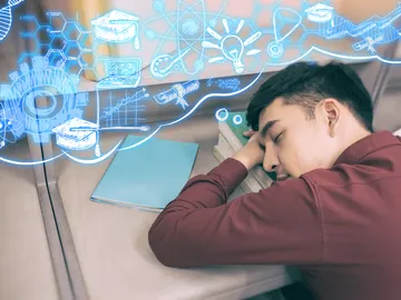 Hombre durmiendo y soñando Hombre durmiendo y soñando