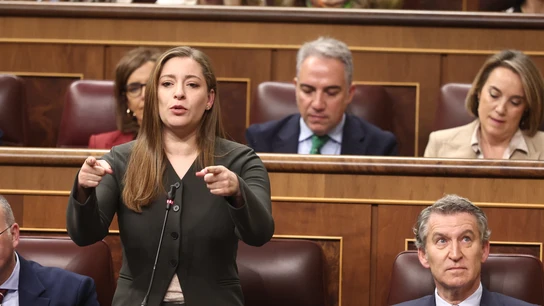 La portavoz del PP en el Congreso, Ester Muñoz, durante una sesión de control al Gobierno La portavoz del PP en el Congreso, Ester Muñoz, durante una sesión de control al Gobierno