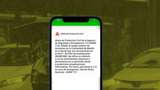 Mensaje ES-Alert en la Comunidad de Madrid Mensaje ES-Alert en la Comunidad de Madrid