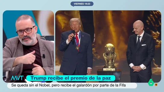 Edu Galán critica el FIFA de la Paz que ha recibido Trump: "El deporte de élite se ha convertido en un cubo de la basura" El presidente estadounidense no pudo conseguir el Nobel de la Paz el pasado noviembre, pero, a pesar de todo, ha conseguido un galardón que pone en valor, según la FIFA, "su trabajo excepcional y extraordinario por la paz".