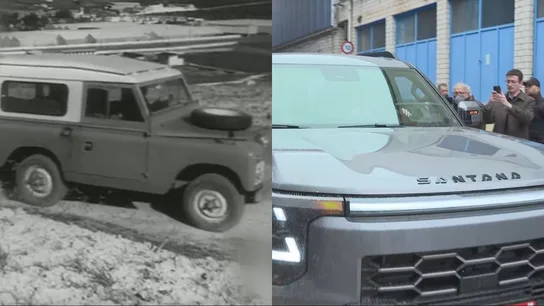 Imagen de los dos vehículos fabricados en la manufactura de Santana Imagen de los dos vehículos fabricados en la manufactura de Santana