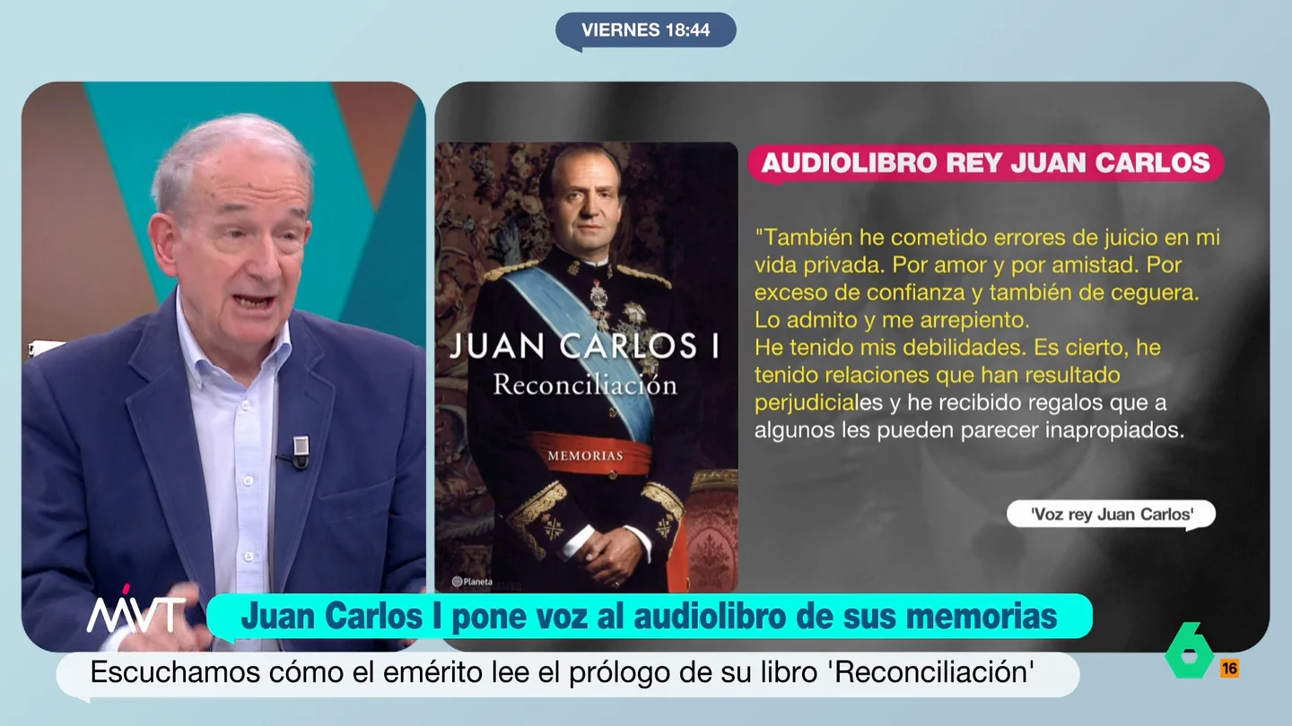 ¿Cuánto podría ganar Juan Carlos I con sus memorias? José Apezarena comparte sus cálculos Este viernes se ha publicado la versión en audiolibro de las memorias del rey Juan Carlos I. El propio monarca ha sido el encargado de locutar varios pasajes de este.