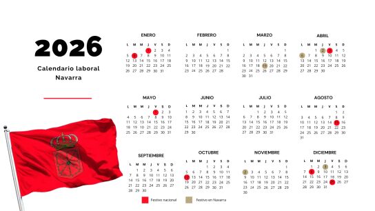 Calendario laboral de Navarra para 2026