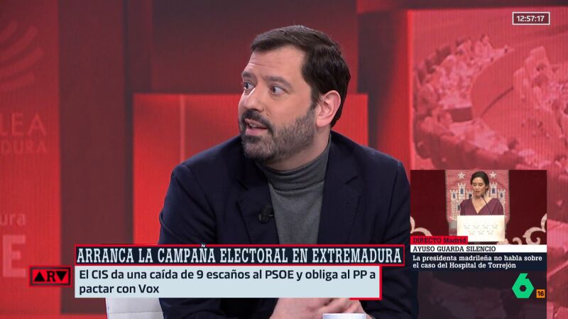 Valdivia reflexiona sobre cuál será el resultado de las elecciones en Extremadura: "El PP va a depender más de Vox"