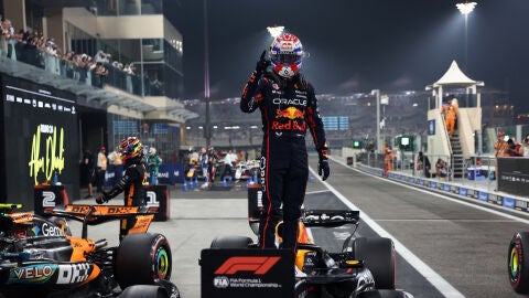 Max Verstappen tras ganar la pole en el GP de Abu Dabi