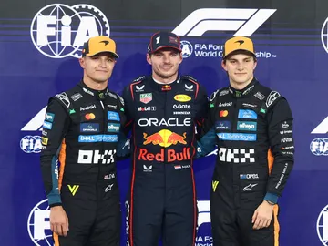 Lando Norris, Max Verstappen y Oscar Piastri tras la clasificación del GP de Abu Dabi Lando Norris, Max Verstappen y Oscar Piastri tras la clasificación del GP de Abu Dabi