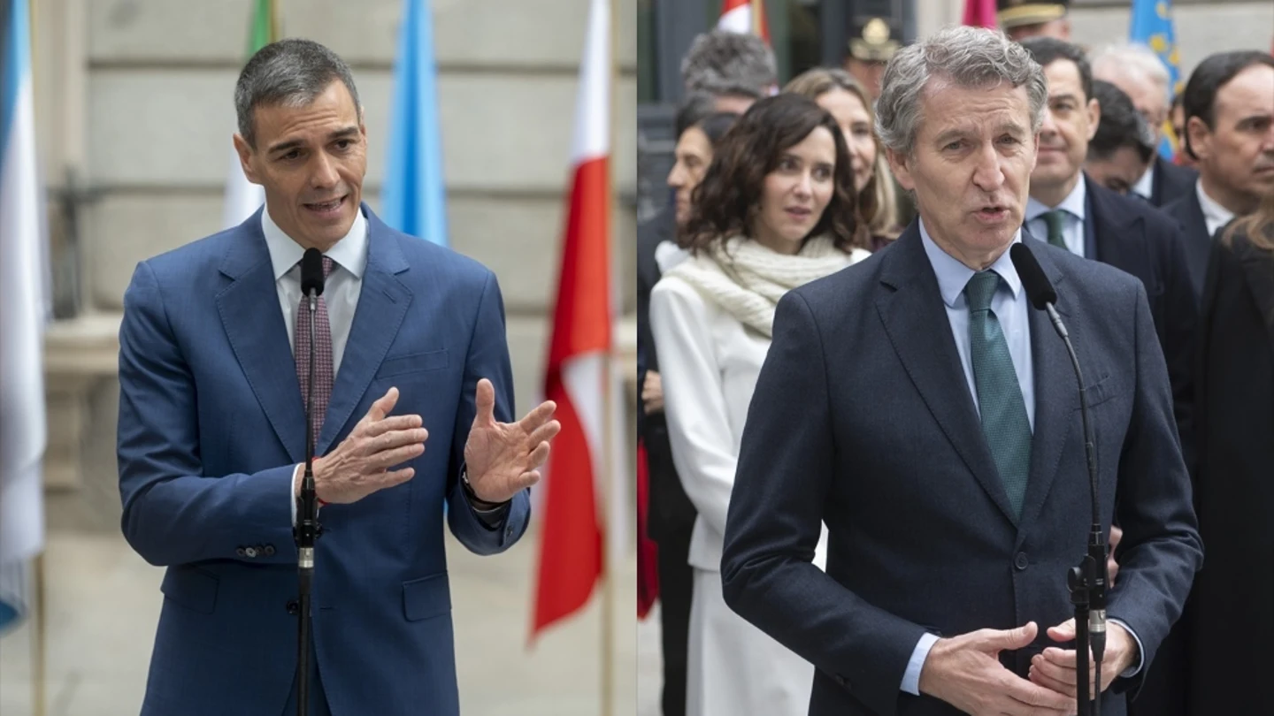 Pedro Sánchez y Alberto Núñez Feijóo en el Día de la Constitución Pedro Sánchez y Alberto Núñez Feijóo en el Día de la Constitución