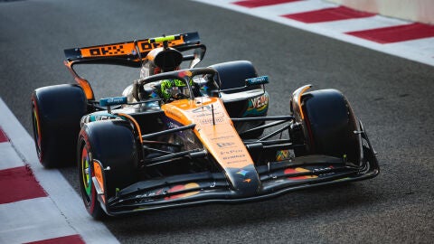 Lando Norris durante la clasificación del GP de Abu Dabi