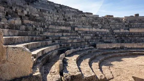 Detalle del anfiteatro de Segóbriga Detalle del anfiteatro de Segóbriga
