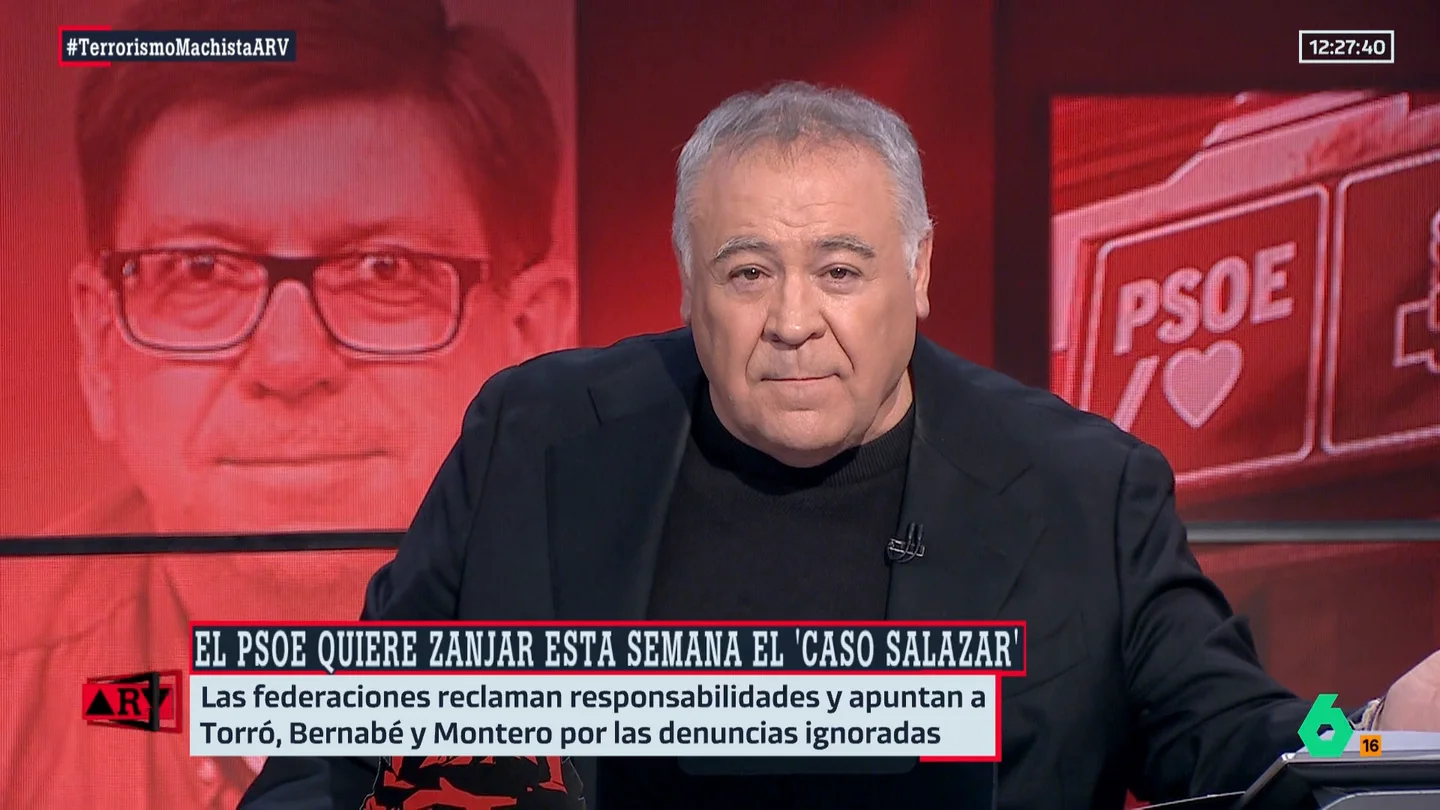 Ferreras, tajante sobre el 'caso Salazar': "Ha habido una operación para taparlo, esa es la verdad" Ferreras, tajante sobre el 'caso Salazar': "Ha habido una operación para taparlo, esa es la verdad"