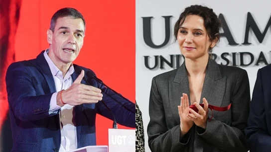 Pedro Sánchez e Isabel Díaz Ayuso. Pedro Sánchez e Isabel Díaz Ayuso.