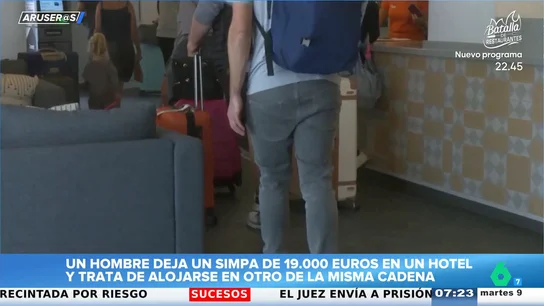 Deja un 'simpa' de 19.000 euros en un hotel e intenta alojarse en otro de la misma cadena: "Y seguro que se llevó el albornoz" Deja un 'simpa' de 19.000 euros en un hotel e intenta alojarse en otro de la misma cadena: "Y seguro que se llevó el albornoz"