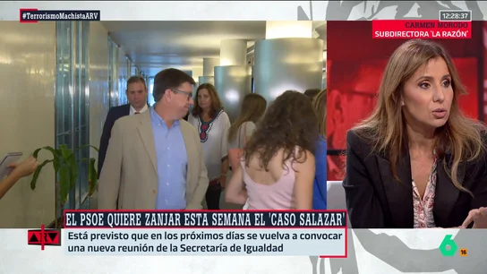 Carmen Morodo analiza el 'caso Salazar': "Creo que es la primera vez que Sánchez le ve las orejas al lobo internamente" Carmen Morodo analiza el 'caso Salazar': "Creo que es la primera vez que Sánchez le ve las orejas al lobo internamente"