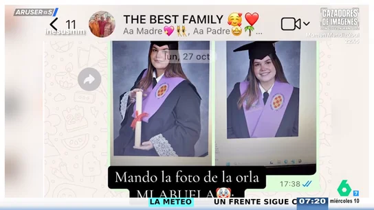 El divertido audio de una abuela a su nieta cuando ve las fotos de su orla de graduación: "Inés, cariño, ¿cómo has salido tan mal?" El divertido audio de una abuela a su nieta cuando ve las fotos de su orla de graduación: "Inés, cariño, ¿cómo has salido tan mal?"