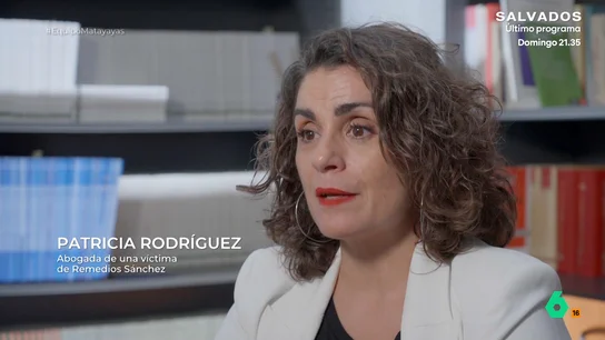 Patricia Rodríguez, abogada de una víctima de 'la Matayayas': "Sabía distinguir perfectamente el bien del mal, pero elegía el mal" Equipo de Investigación recuerda con Cristina Dexeus y Patricia Rodríguez, fiscal y abogada de una de las víctimas de Remedios Sánchez, la "frialdad y falta de empatía" de la asesina durante su juicio.