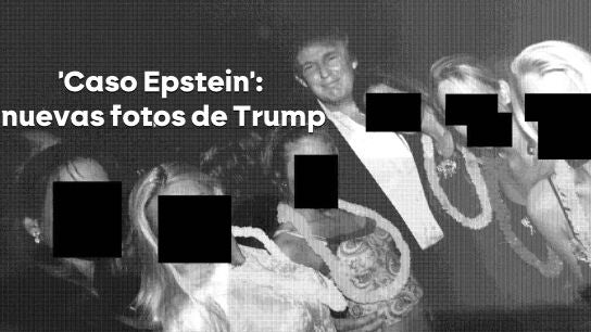 Donald Trump en una de las fotograf&iacute;as de Epstein. 