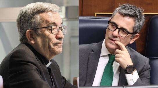 El presidente de la Conferencia Episcopal, Luis Arg&uuml;ello, y el ministro de la Presidencia, F&eacute;lix Bola&ntilde;os.