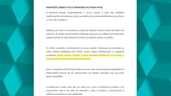 Manifiesto abierto por el feminismo del PSdeG-PSOE