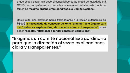 Carta de las mujeres del PSdeG. 