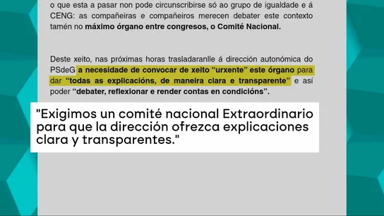 Carta de las mujeres del PSdeG. Carta de las mujeres del PSdeG.