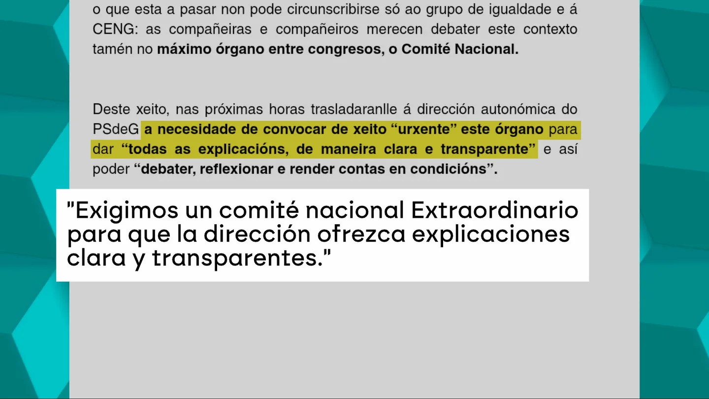 Carta de las mujeres del PSdeG. Carta de las mujeres del PSdeG.