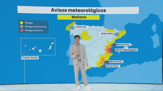 Previsi&oacute;n meteorol&oacute;gica para este lunes. 