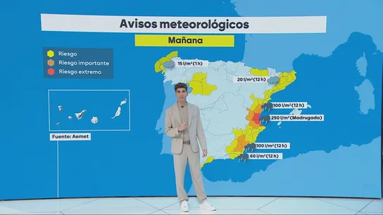 Previsión meteorológica para este lunes. Previsión meteorológica para este lunes.