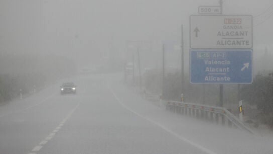 Intensa lluvia en el Levante