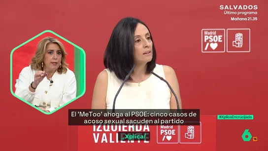 Susana Díaz, sobre las respuestas de Rebeca Torró por el caso Salazar: "Esa rueda de prensa no me representa" Susana Díaz, sobre las respuestas de Rebeca Torró por el caso Salazar: "Esa rueda de prensa no me representa"