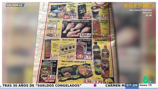 Alfonso Ar&uacute;s manda "al s&uacute;per" a los economistas que dicen que ahora tenemos m&aacute;s poder adquisitivo tras ver un folleto de 2007