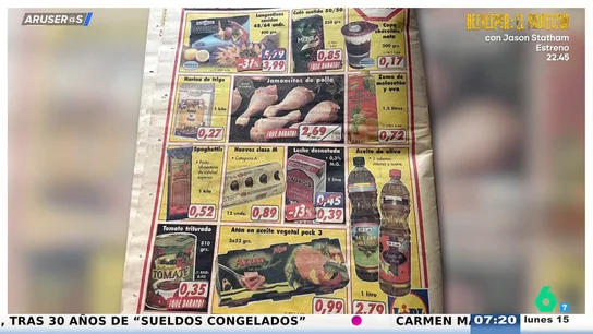 Alfonso Arús manda "al súper" a los economistas que dicen que ahora tenemos más poder adquisitivo tras ver un folleto de 2007 Alfonso Arús manda "al súper" a los economistas que dicen que ahora tenemos más poder adquisitivo tras ver un folleto de 2007