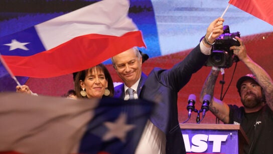 Jos&eacute; Antonio Kast celebra su victoria en las elecciones presidenciales de Chile