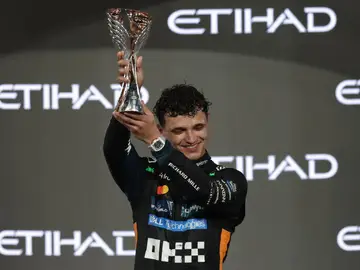 Podio de Lando Norris en Abu Dhabi 2025 Podio de Lando Norris en Abu Dhabi 2025